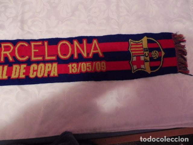 Coleccionismo deportivo: 1 bufanda del barca final de la copa 2009 - Foto 2