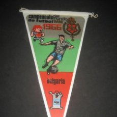 Coleccionismo deportivo: BULGARIA. BANDERIN CAMPEONATO DEL MUNDO DE FUTBOL INGLATERRA 1966. PUBLICIDAD DETERGENTES GIOR