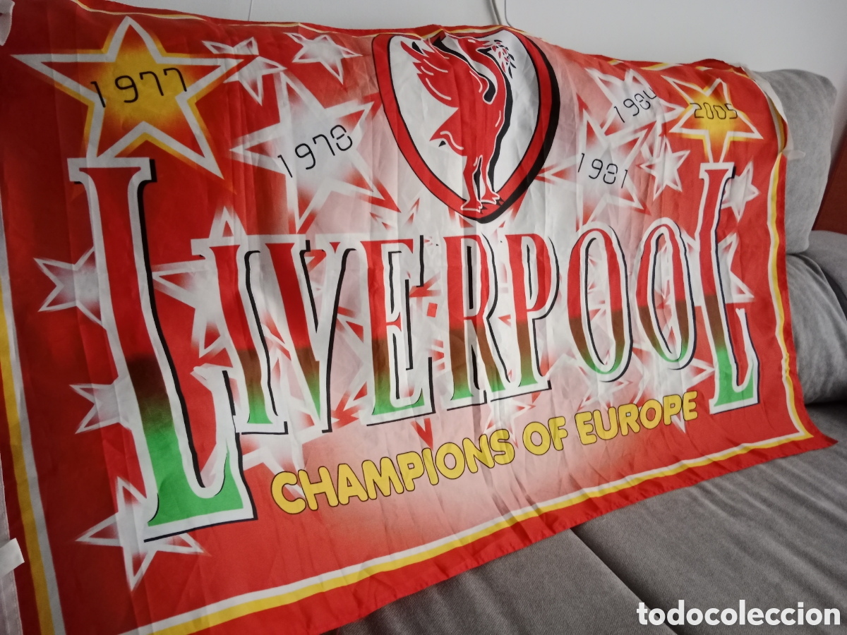 Coleccionismo deportivo: Bandera del Liverpool - Foto 1