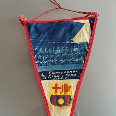 Coleccionismo deportivo: BANDERIN C.F. BARCELONA CAMPEON DE LIGA Y COPA 1958-1959