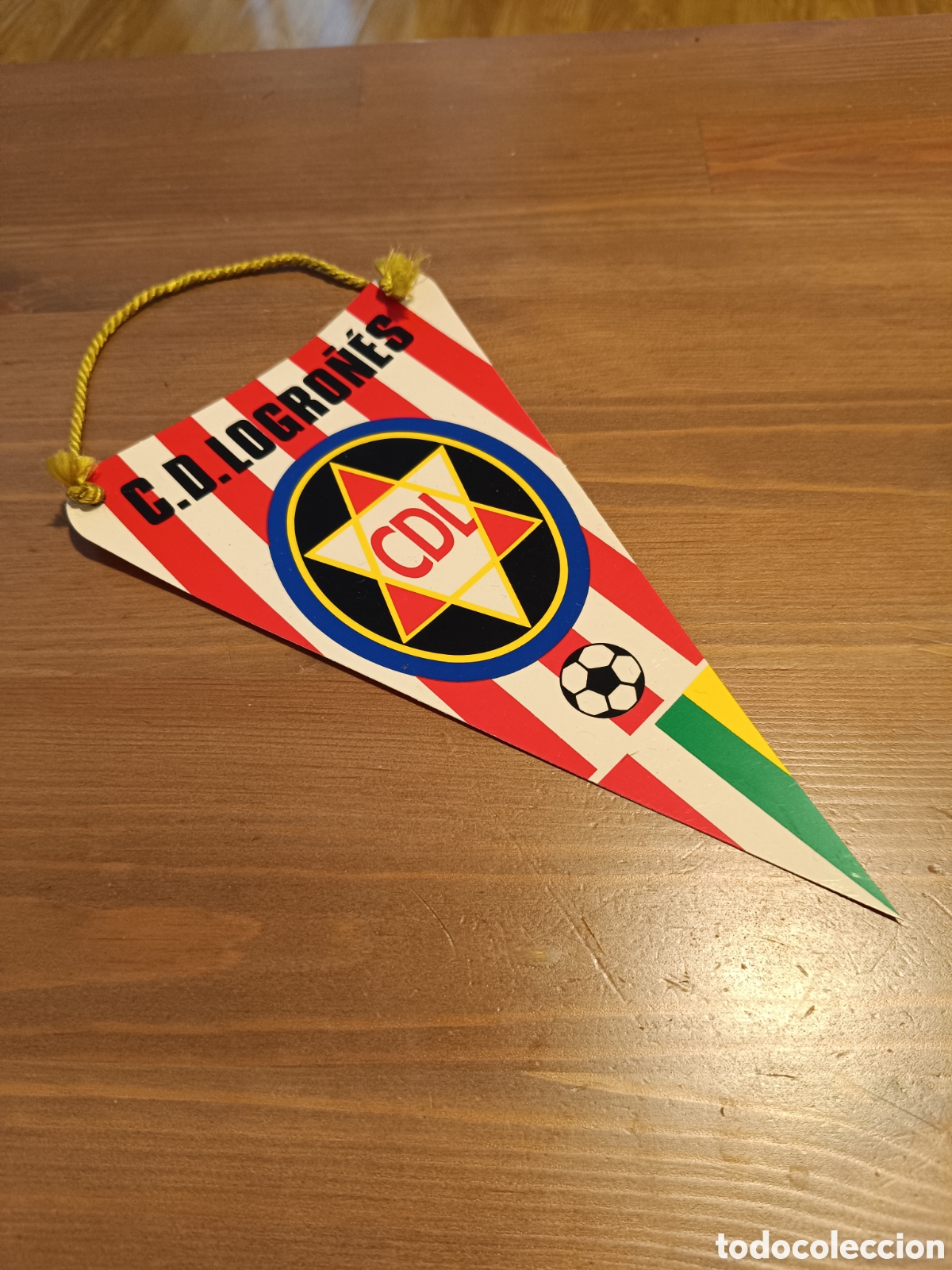 FANION WIMPEL PENNANT BANDERIN 9x11cm LOGRONES UD (ESPAGNE
