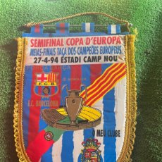 Coleccionismo deportivo: BANDERÍN DEL FÚTBOL CLUB BARCELONA-OPORTO 1994 SEMIFINALES COPA DE EUROPA.