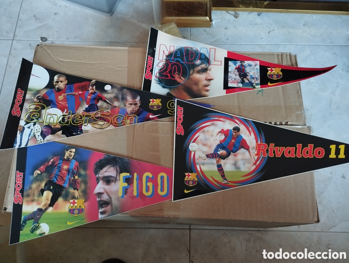 Coleccionismo deportivo: Banderines del Bar&ccedil;a - Foto 1
