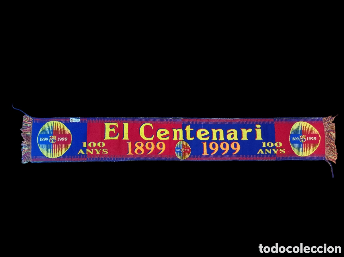 Coleccionismo deportivo: Bufanda centenario / centenario FC BARCELONA - Foto 1