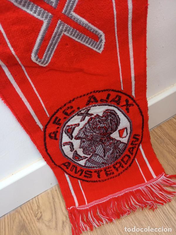 Coleccionismo deportivo: Bufanda vintage Ajax de &Aacute;msterdam - Foto 2