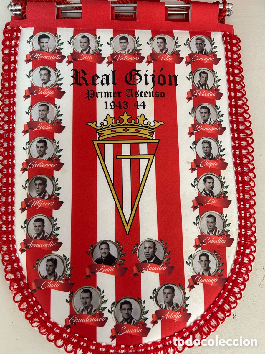 Fanion De Foot Vintage Real Sporting De Gijón - Neuf, Sans Marque