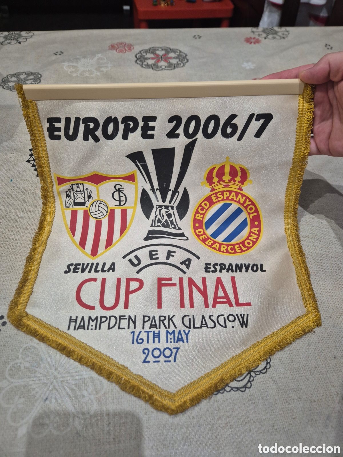 Coleccionismo deportivo: BANDERIN FINAL UEFA 2006 - Foto 4