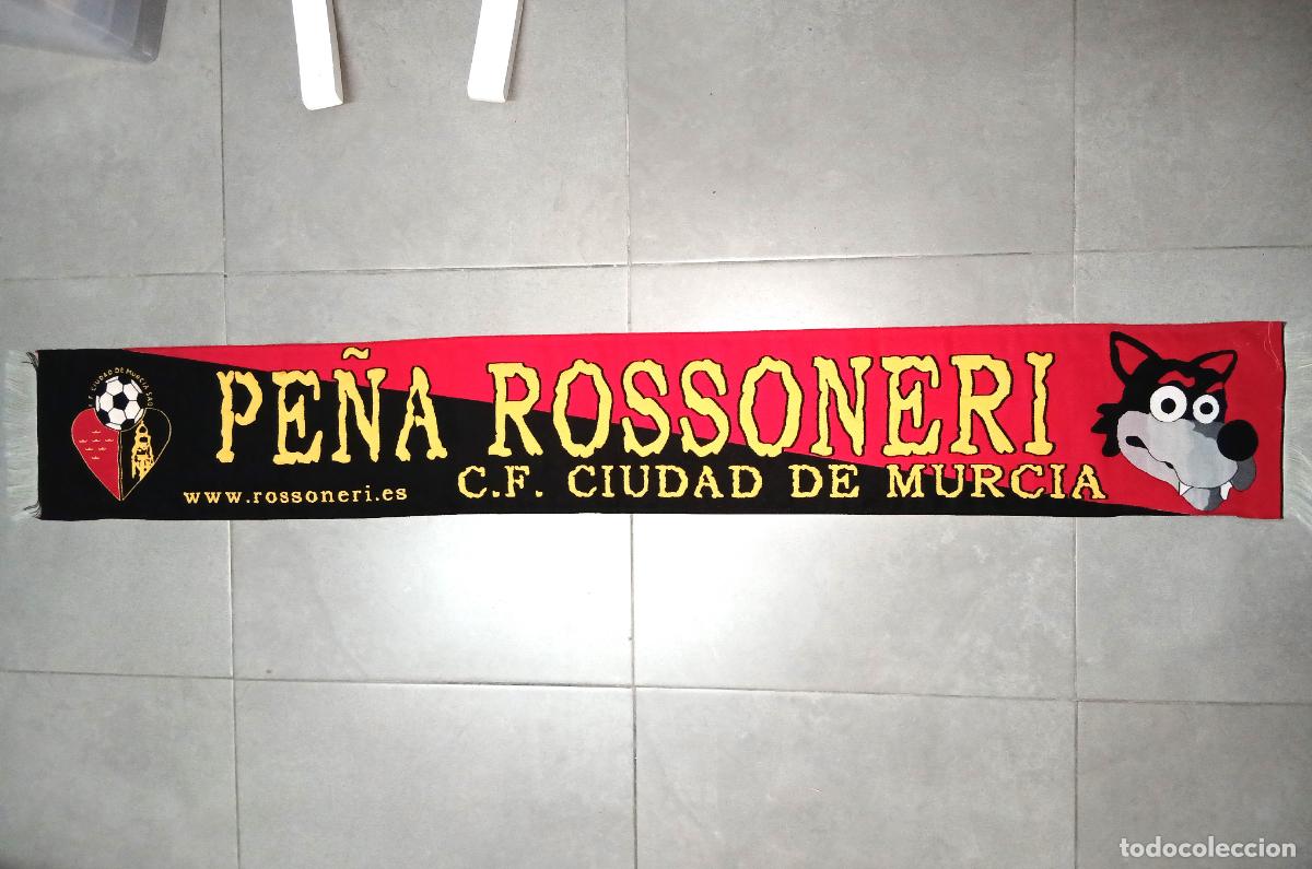 Coleccionismo deportivo: Bufanda f&uacute;tbol. C.F. Ciudad de Murcia, pe&ntilde;a Rossoneri