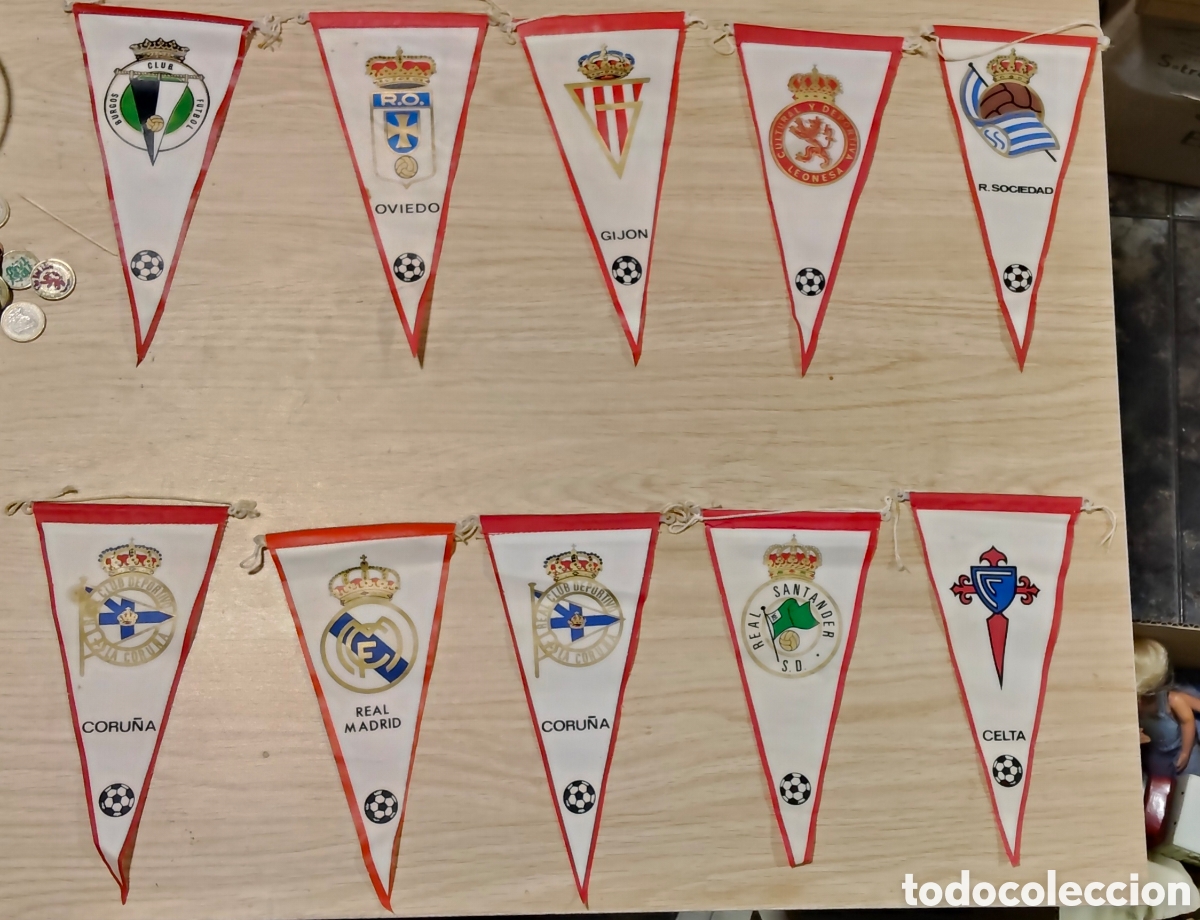 Coleccionismo deportivo: Banderines de f&uacute;tbol a&ntilde;os 70
