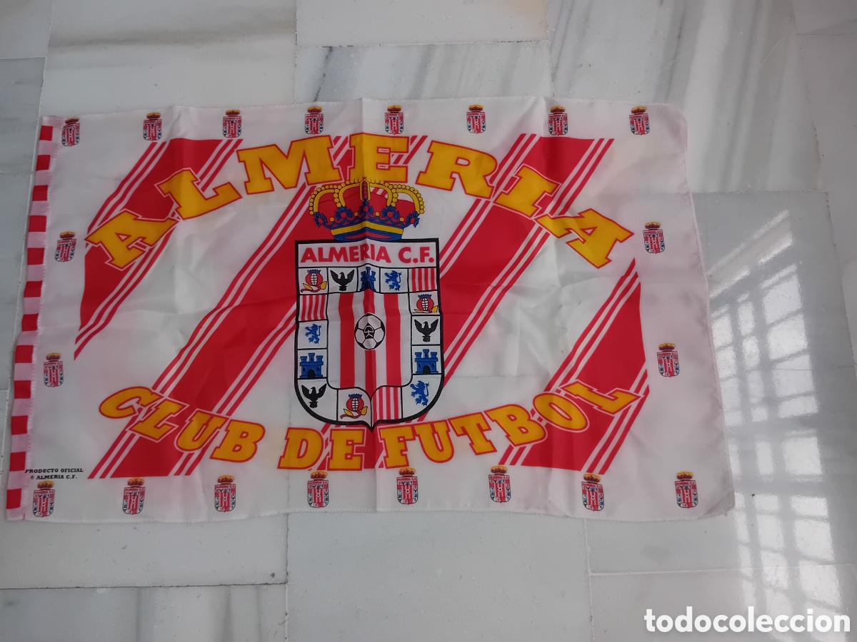 Coleccionismo deportivo: BANDERA VINTAGE FUTBOL ALMERIA, C.F. PRODUCTO OFICIAL