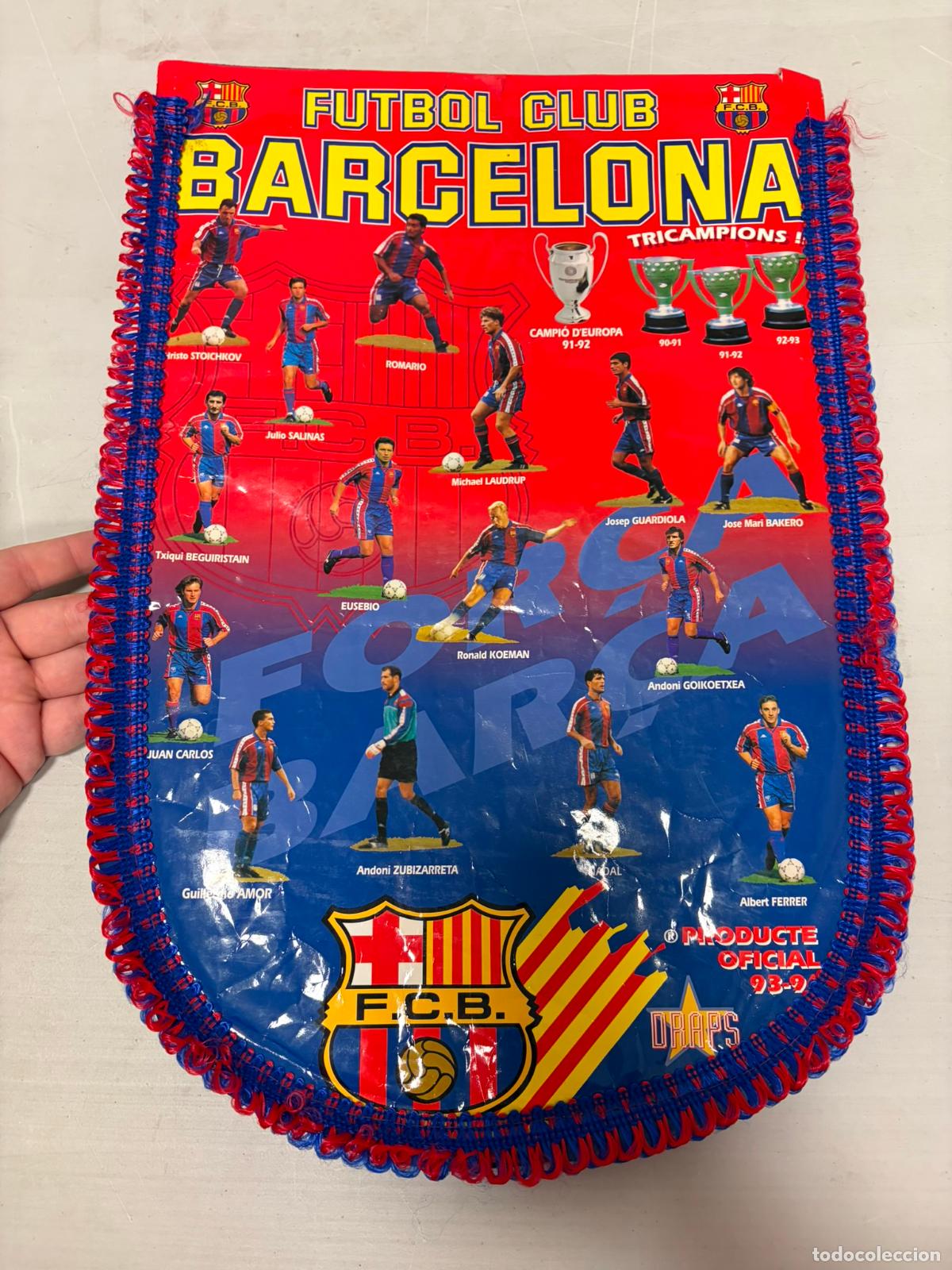 Coleccionismo deportivo: Banderin Grande 46 x 32 cm Futbol Club Barcelona Temporada 93-94 1993 1994 Dream Team