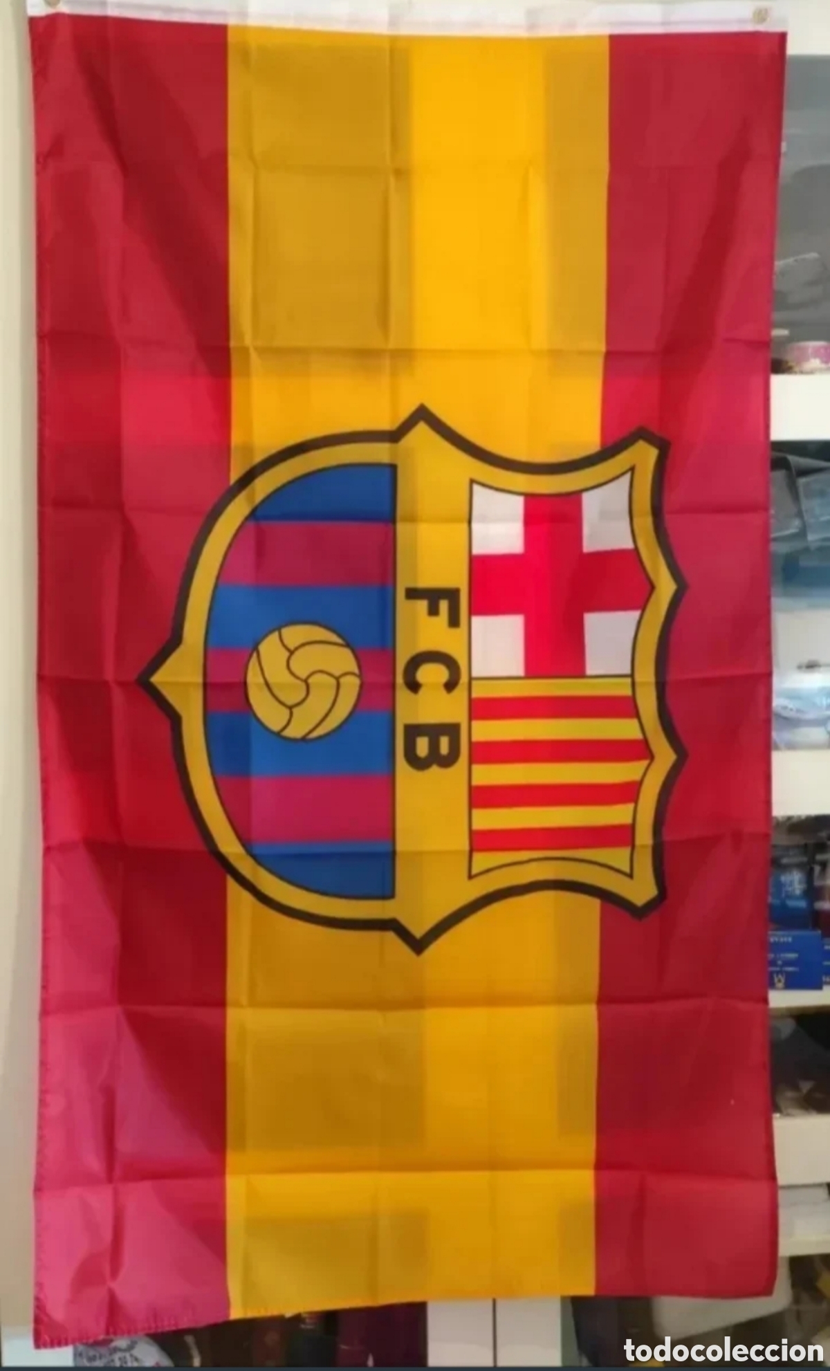 Coleccionismo deportivo: Bandera FCB Barcelona Bar&ccedil;a Espa&ntilde;a