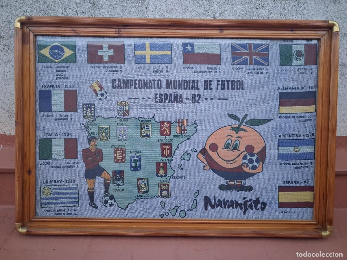 Coleccionismo deportivo: tapiz mundial futbol 82 naranjito