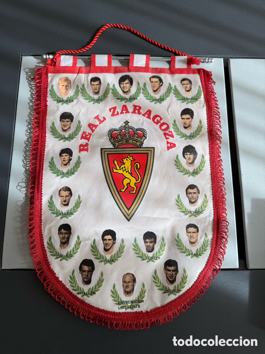 Coleccionismo deportivo: BANDER&Iacute;N. REAL ZARAGOZA a&ntilde;os 80. Jugadores