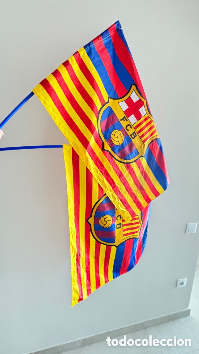 Coleccionismo deportivo: 2 Banderas FC Barcelona