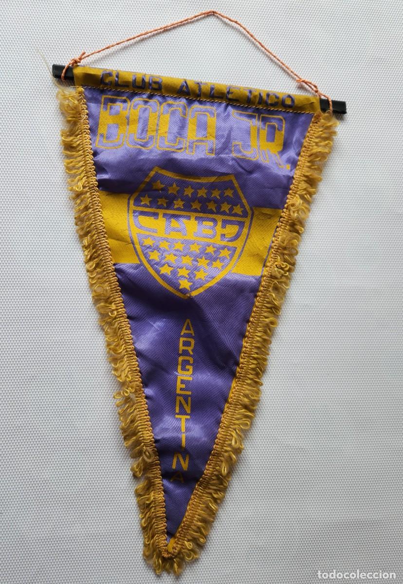 Coleccionismo deportivo: BOCA JUNIORS - antiguo bander&iacute;n futbol A&Ntilde;OS '60s de &eacute;poca