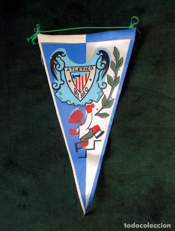 Coleccionismo deportivo: BANDER&Iacute;N ANTIGUO F&Uacute;TBOL A&Ntilde;OS 60 - ATHLETIC CLUB BILBAO. ATL&Eacute;TICO BILBAO. NI&Ntilde;O. RARO