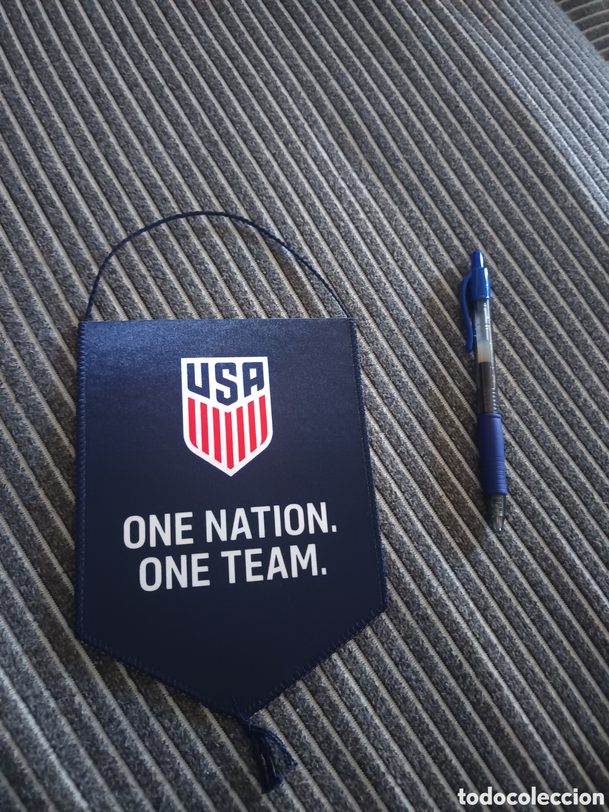 Coleccionismo deportivo: Banderin de F&uacute;tbol Selecci&oacute;n USA
