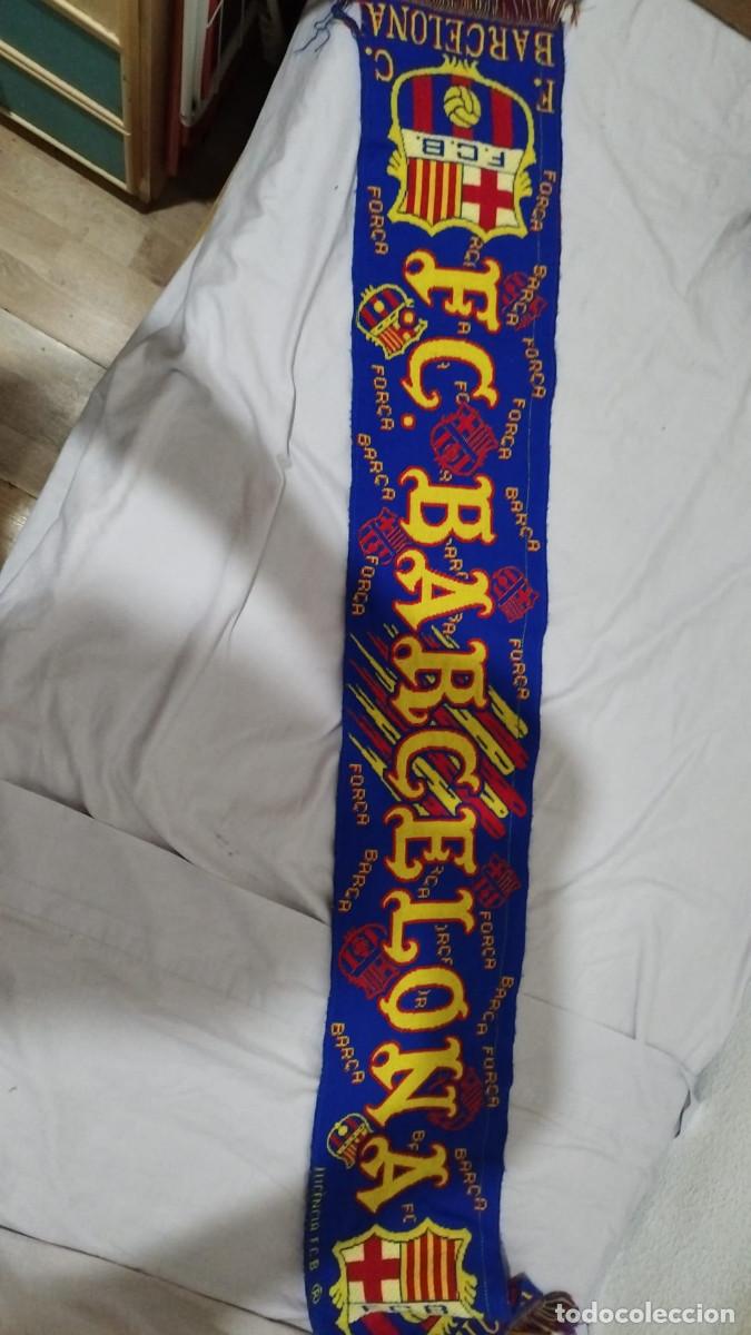 Coleccionismo deportivo: Bufanda retro FC Barcelona