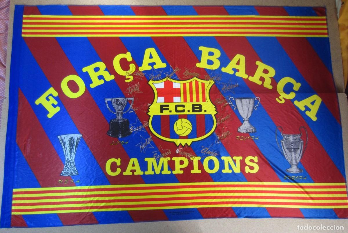 Coleccionismo deportivo: Bandera For&ccedil;a Bar&ccedil;a Campions FC Barcelona (Dream Team)