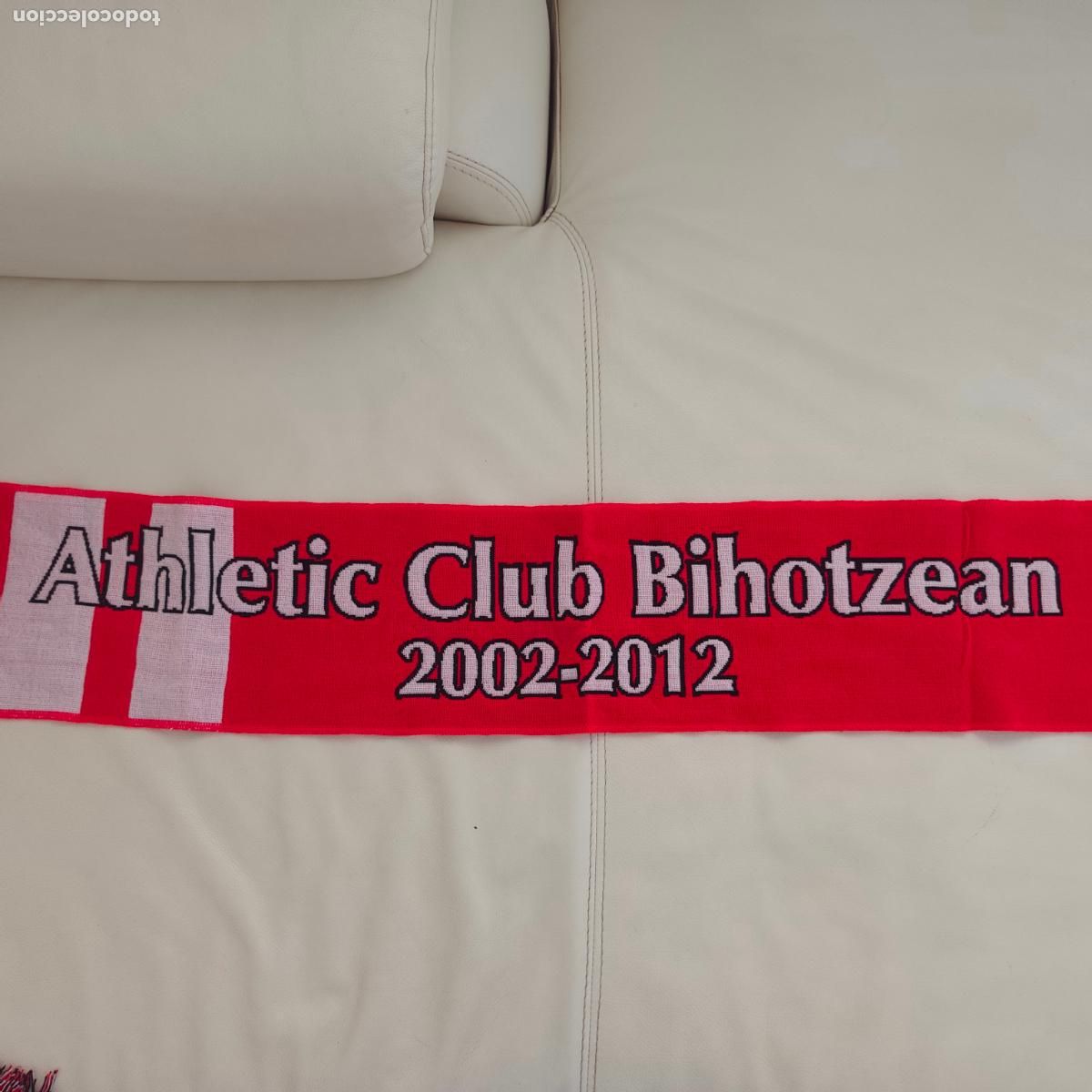 Coleccionismo deportivo: Bufanda Athletic Club BIHOTZEAN 2002 2012 Bilbao Bilbo