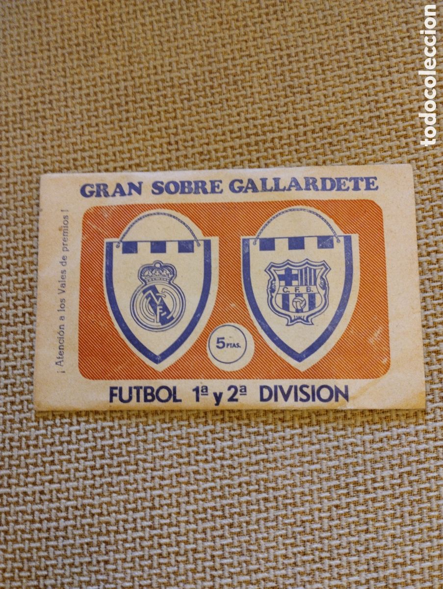 Collectionnisme sportif: Gran sobre Gallardete Futbol