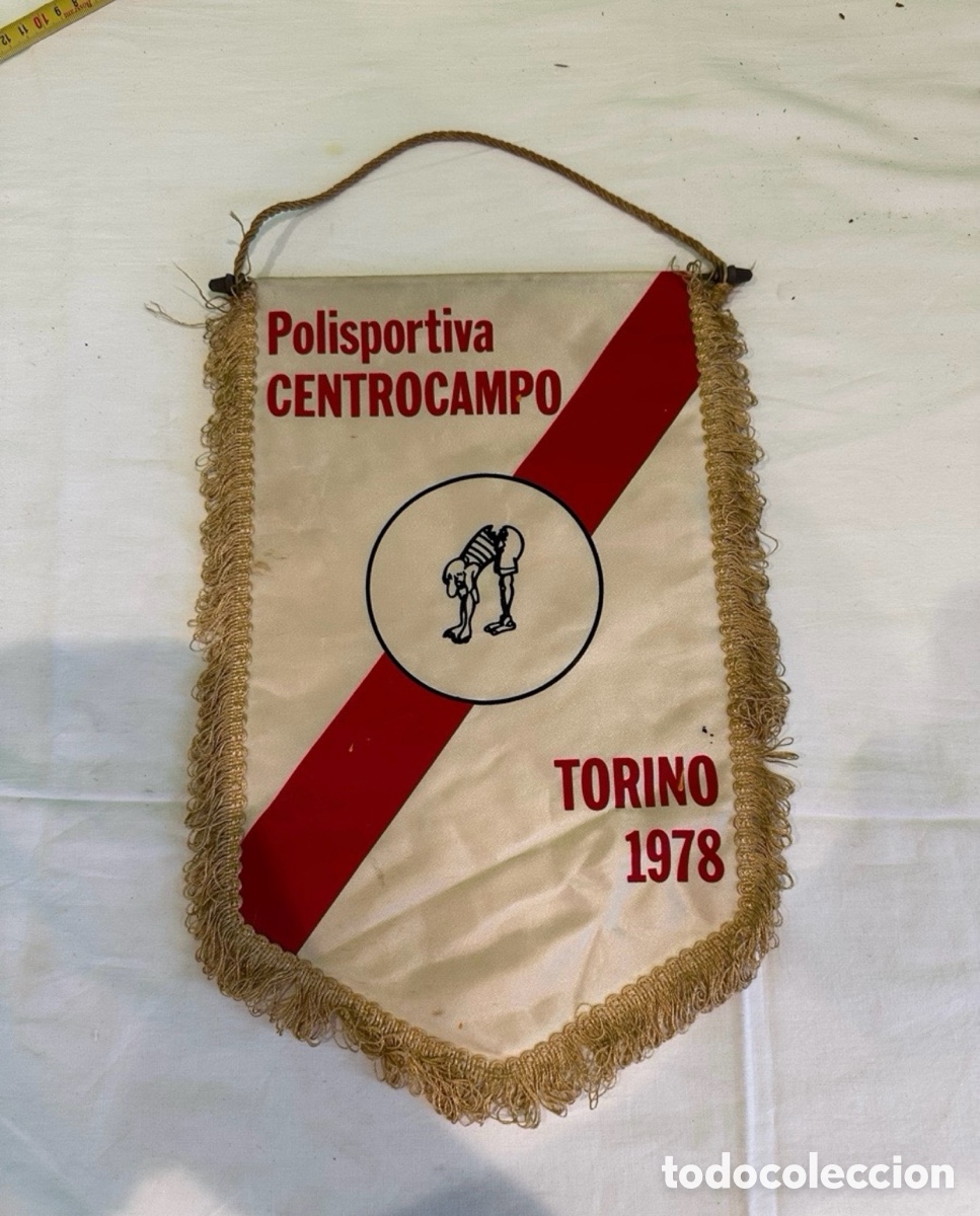 Colecionismo desportivo: Bander&iacute;n Polisportiva Centrocampo Torino 1978 vintage deportivo