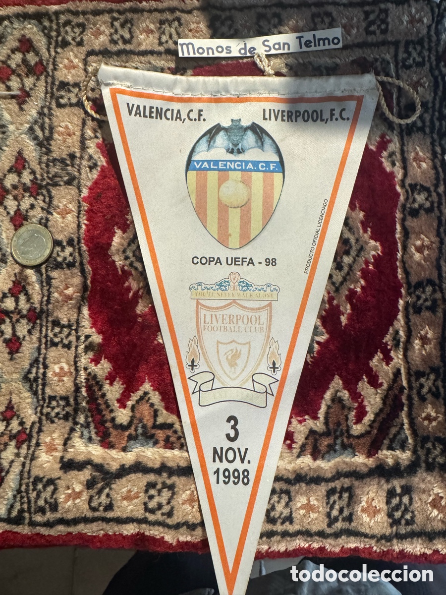 Sports collectibles: Copa UEFA Valencia Liverpool 1998 Producto oficial