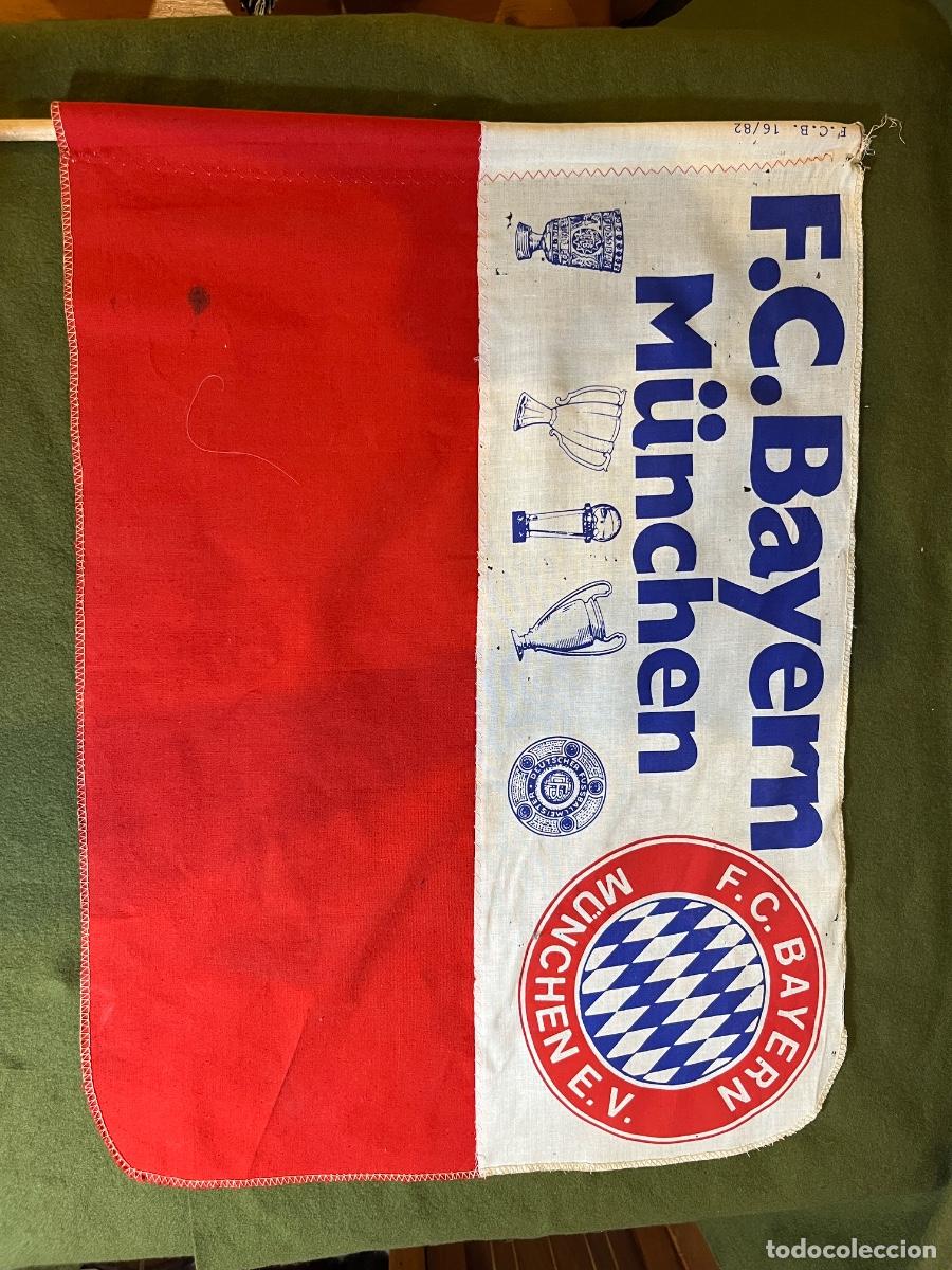 Coleccionismo deportivo: Bander&iacute;n Original FC Bayern M&uuml;nchen 1982 Alemania Vintage F&uacute;tbol Alem&aacute;n Coleccionismo Deportivo