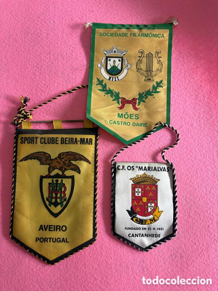 Coleccionismo deportivo: SALIDA TODO A 1&euro;, Lote antiguos banderines de colecci&oacute;n (A15)