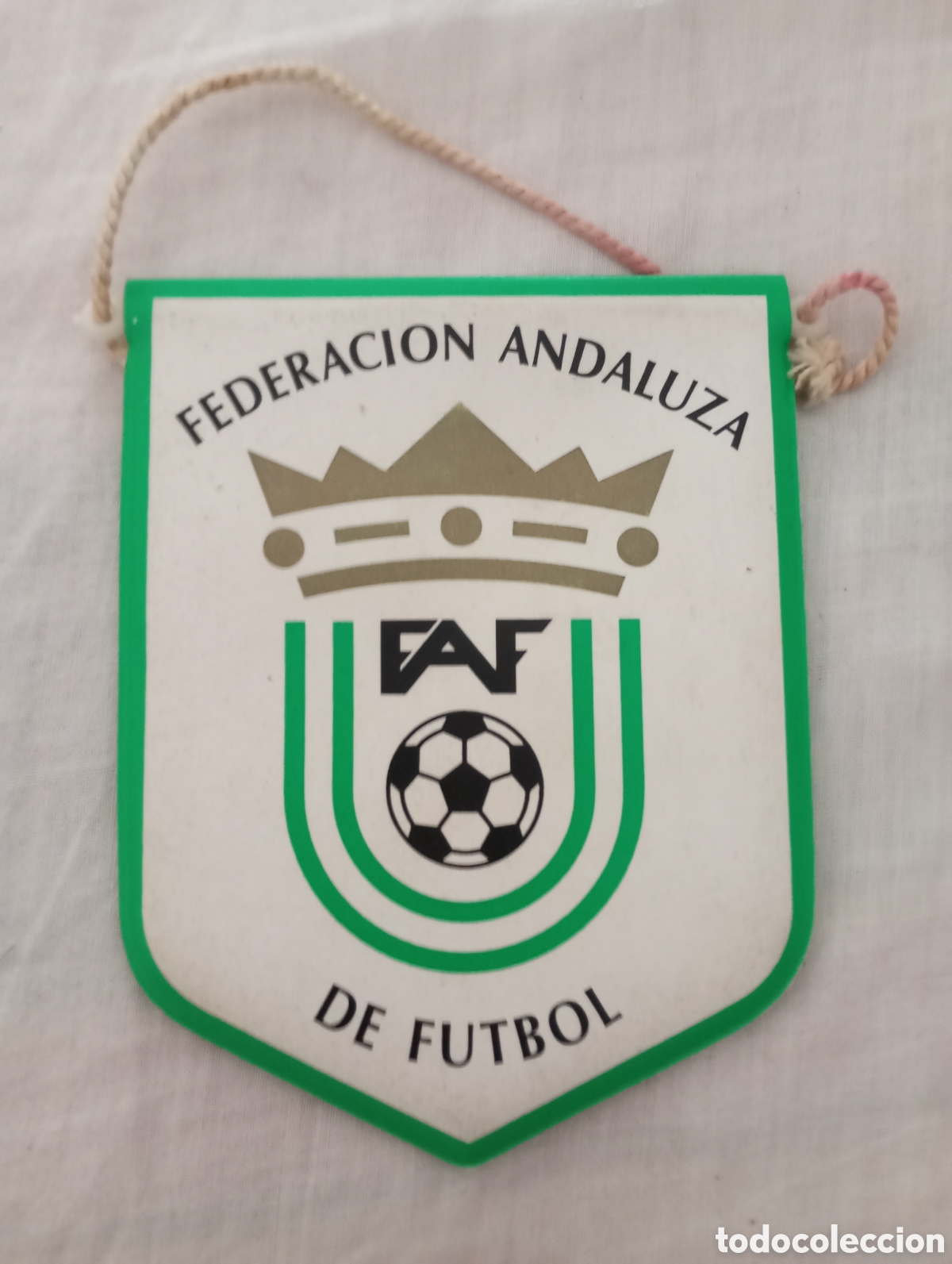 Coleccionismo deportivo: Bander&iacute;n federaci&oacute;n andaluza de futbol 11x 8 cms
