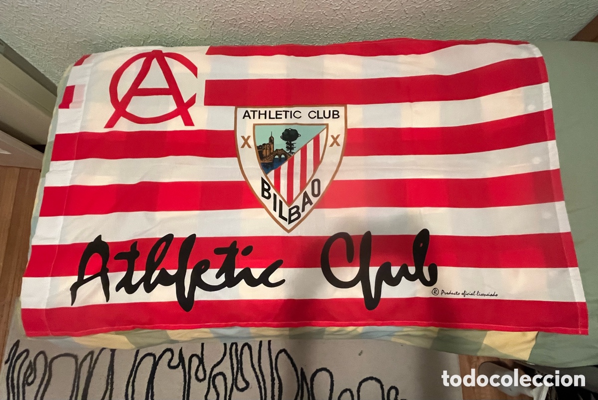 Coleccionismo deportivo: Bandera ATHLETIC CLUB BILBAO. 150x95cm. Con hueco para el palo. Sin uso. Producto Oficial Licenciado