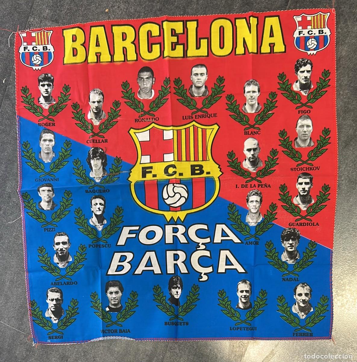 Coleccionismo deportivo: ESPECIE DE PA&Ntilde;UELO O CARTEL DEL F.C. BARCELONA TEMPORADA 1996-97 FOR&Ccedil;A BARSA