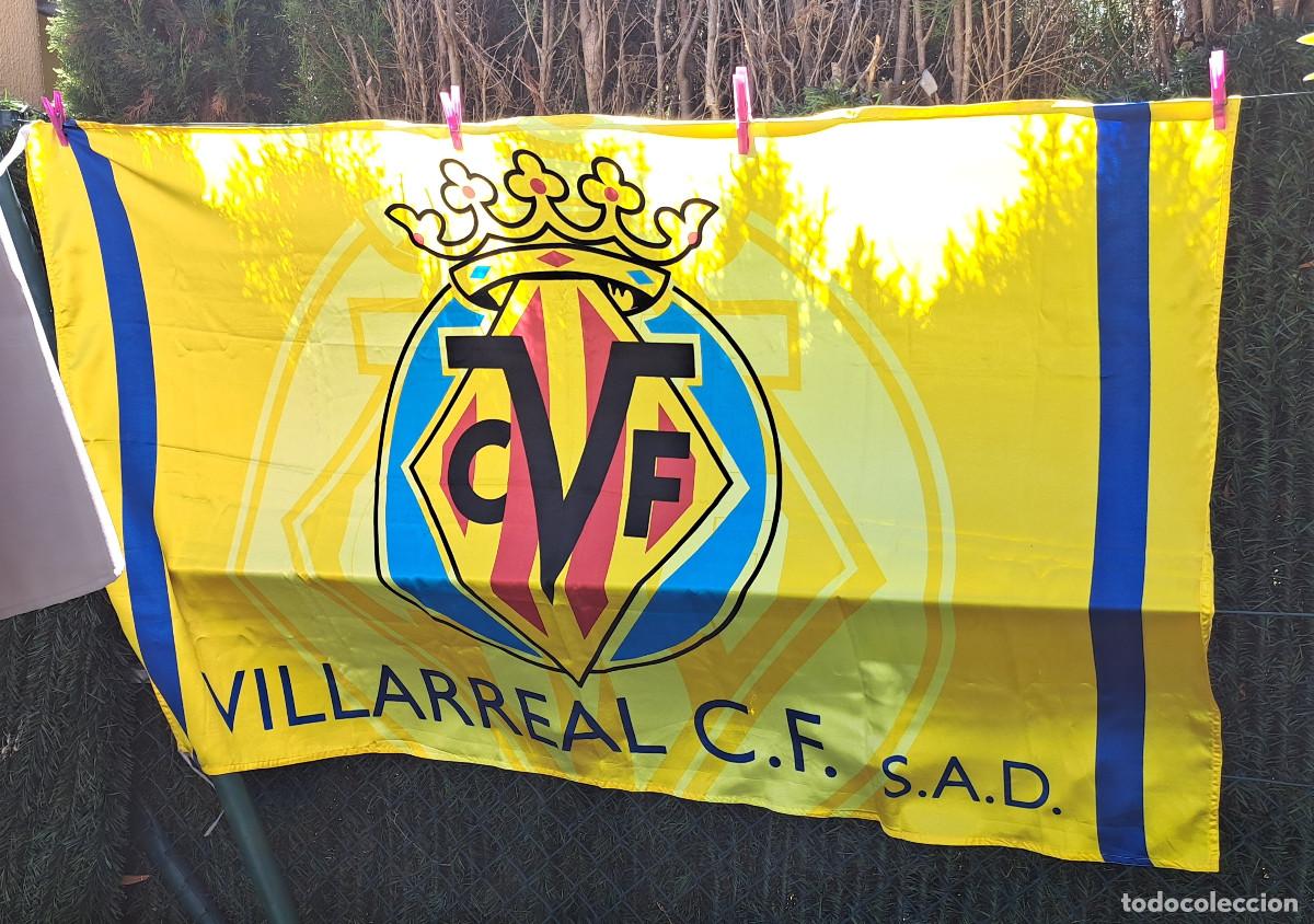 Coleccionismo deportivo: VILLARREAL, C.F. - FLAG - MEDIDAS; 160 x 95 cms. - MUSEO DEL F&Uacute;TBOL DE SANTA POLA