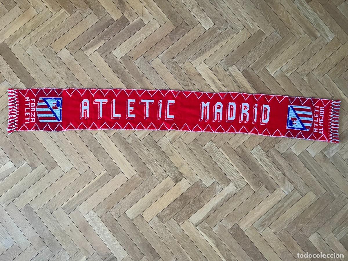 Coleccionismo deportivo: BUFANDA AT ATL ATLETICO DE MADRID ATLETI EL MEJOR FORZA ATLETI CON ERROR ATLETIC MADRID