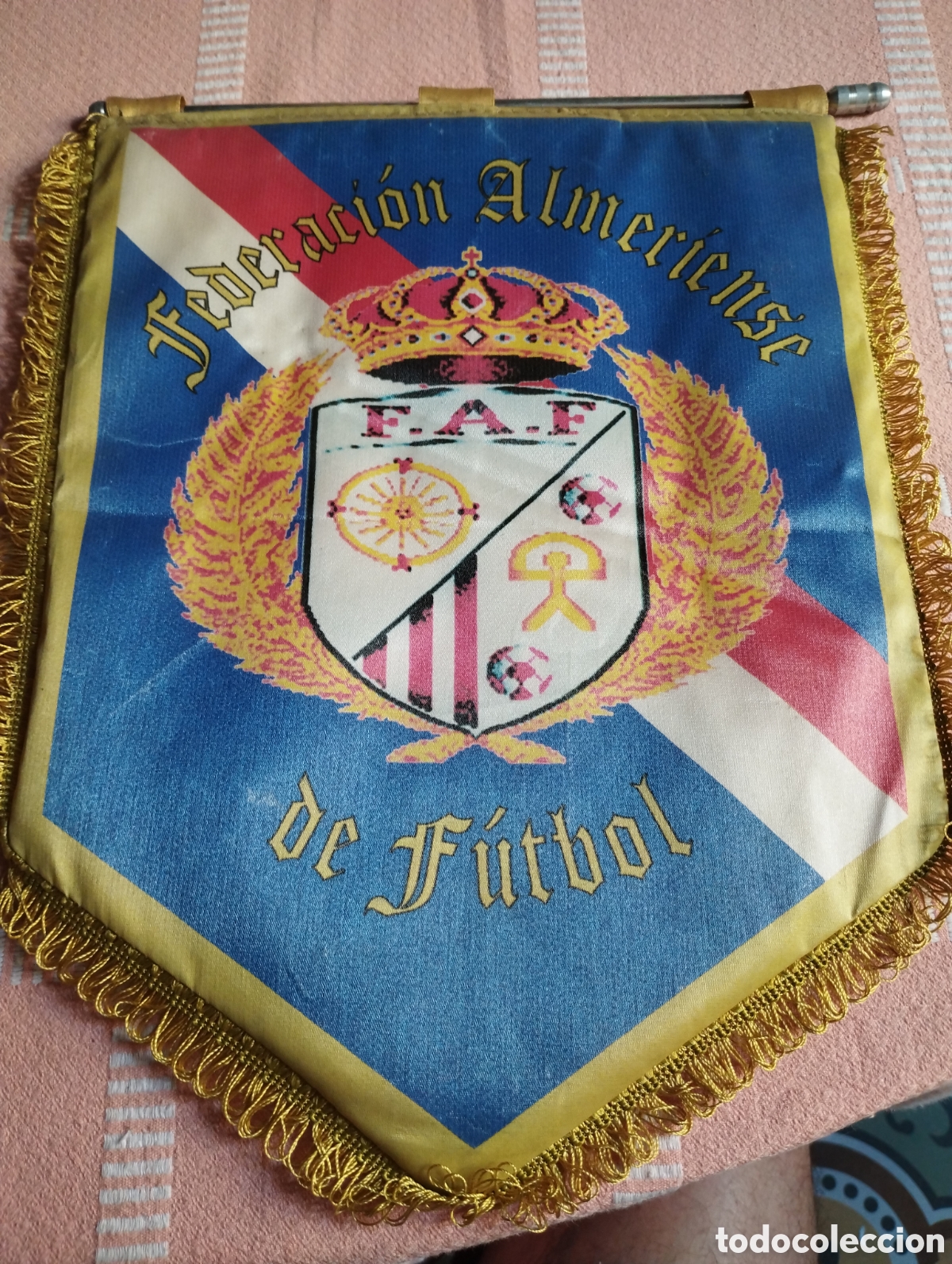 Coleccionismo deportivo: Banderin Federaci&oacute;n Almeriense de f&uacute;tbol F.A.F Mide 40cm