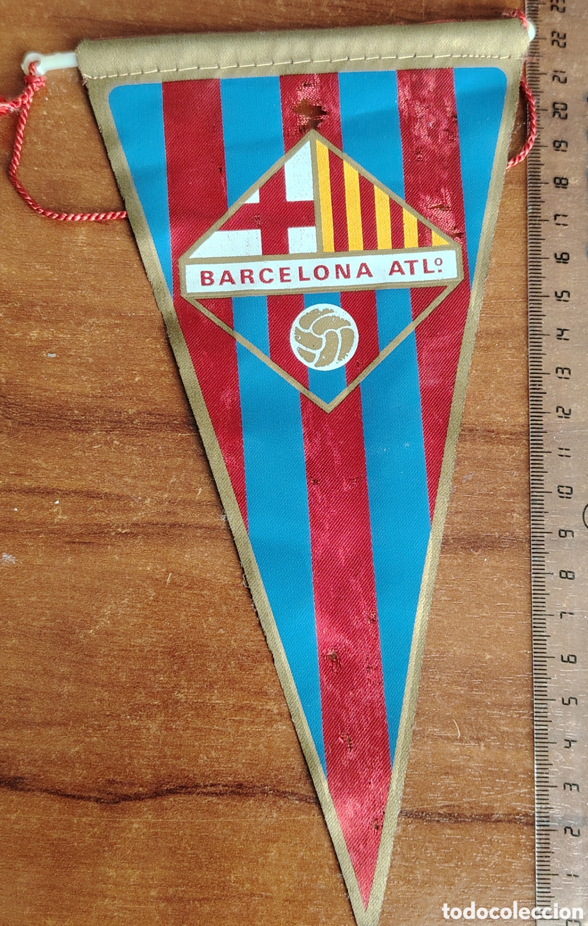 Coleccionismo deportivo: Banderin antiguo Barcelona Atl&eacute;tico