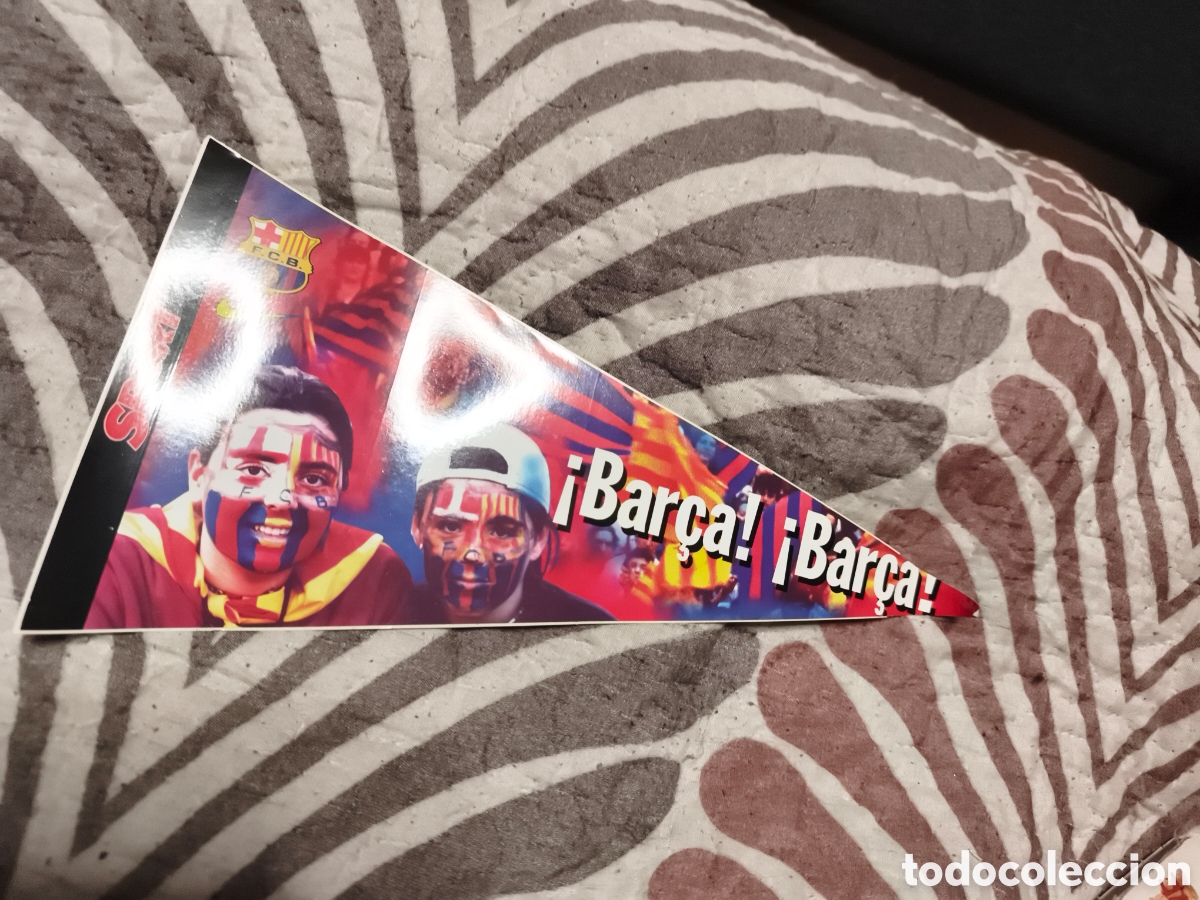 Coleccionismo deportivo: bander&iacute;n adhesivo coleccionable del FC Barcelona de la temporada 1998/1999,
