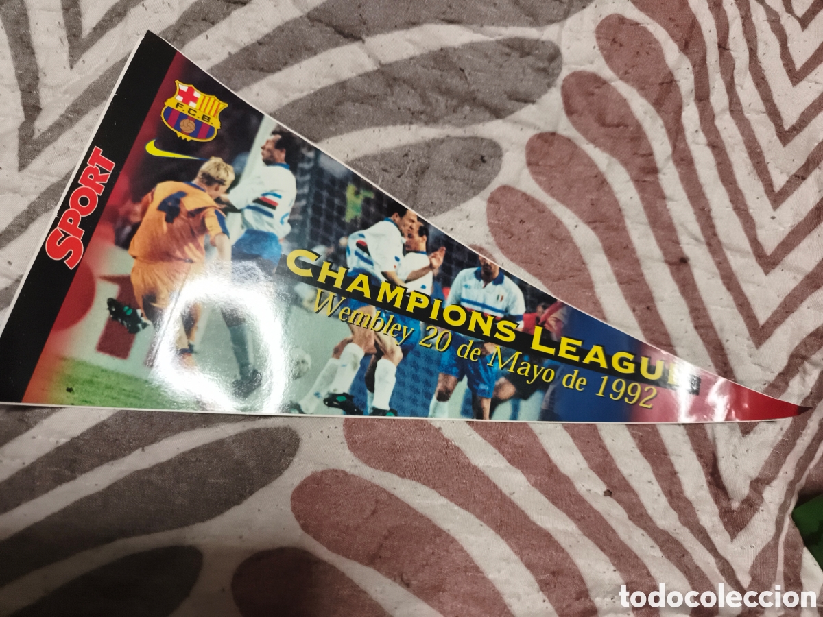 Coleccionismo deportivo: bander&iacute;n adhesivo coleccionable del FC Barcelona