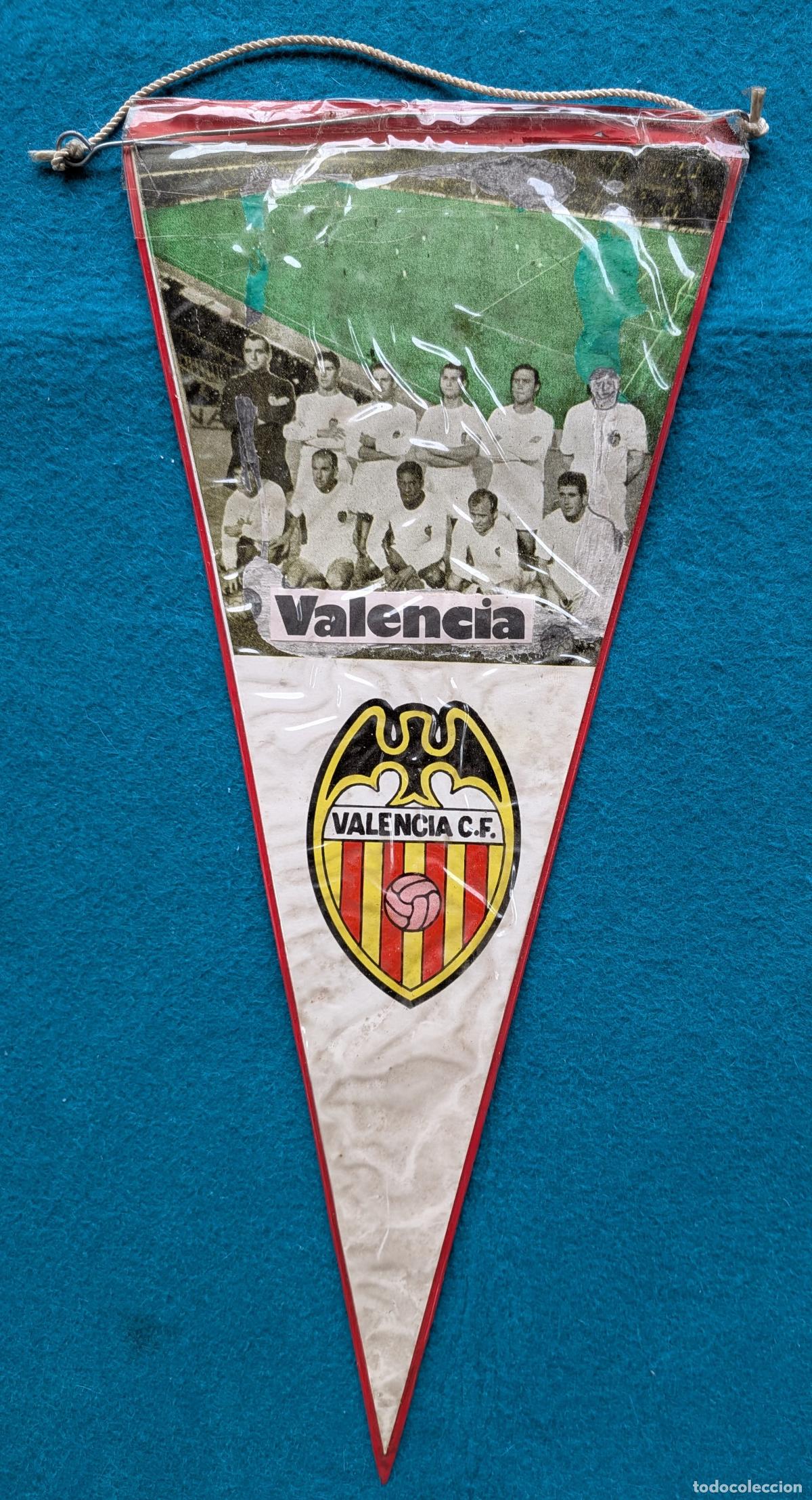 Coleccionismo deportivo: RW BANDERIN FUTBOL PLASTIFICADO VALENCIA C.F DEPORTES BF4