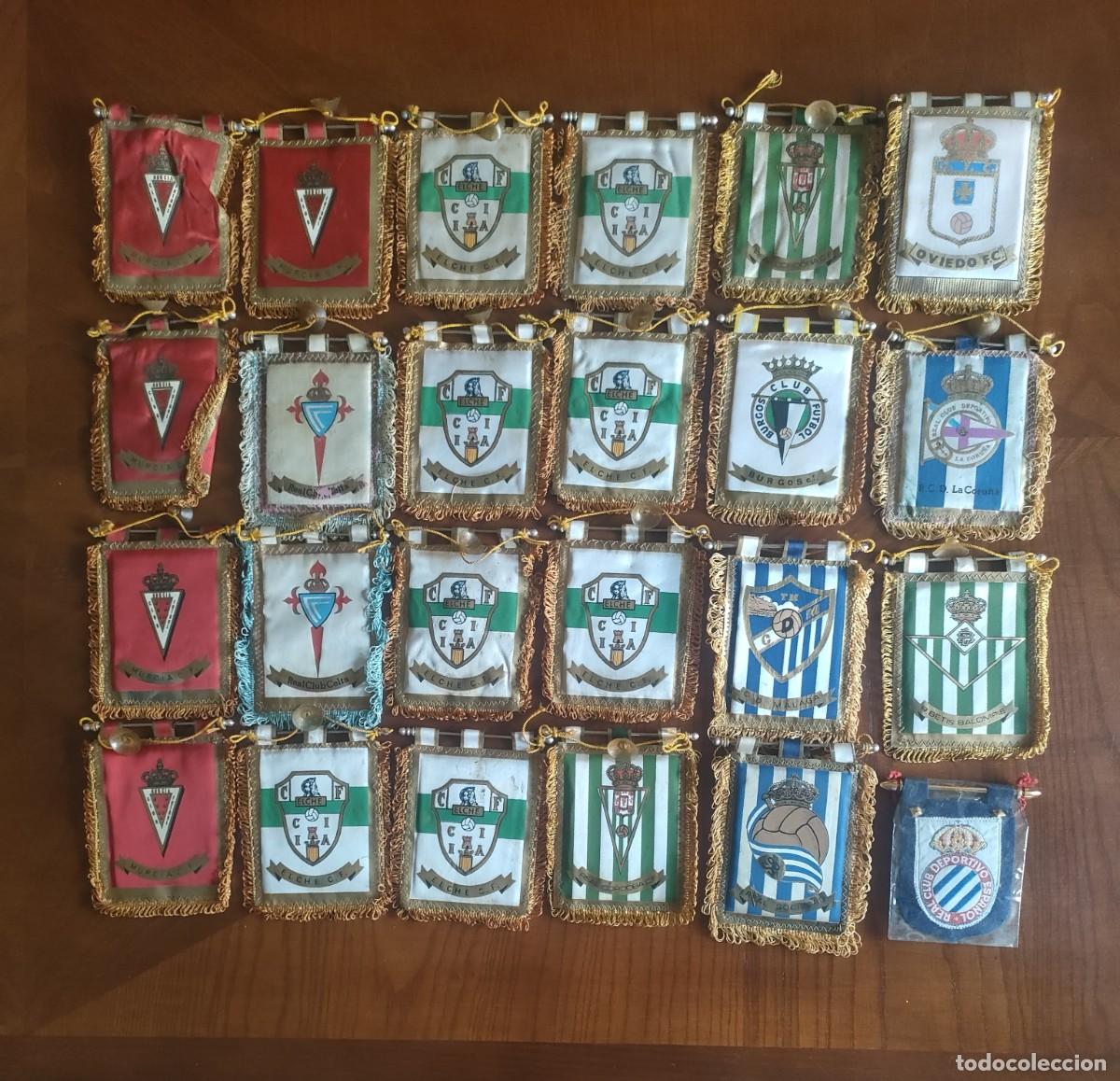 Collectionnisme sportif: LOTE 24 ANTIGUOS BANDERINES EQUIPOS DE FUTBOL A&Ntilde;OS 60