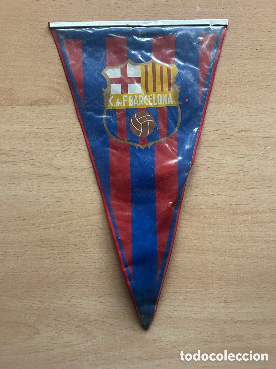 Coleccionismo deportivo: Banderin Bar&ccedil;a antiguo ( Club Futbol Barcelona h