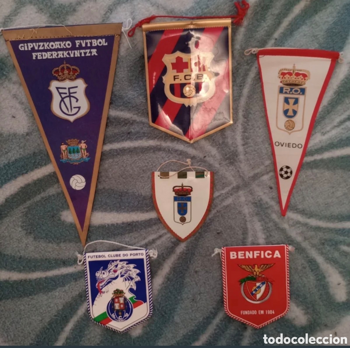 Coleccionismo deportivo: Lote 7 banderines de Futbol