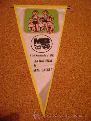 Coleccionismo deportivo: Bander&iacute;n Mini-Basket 1965 - Foto 1