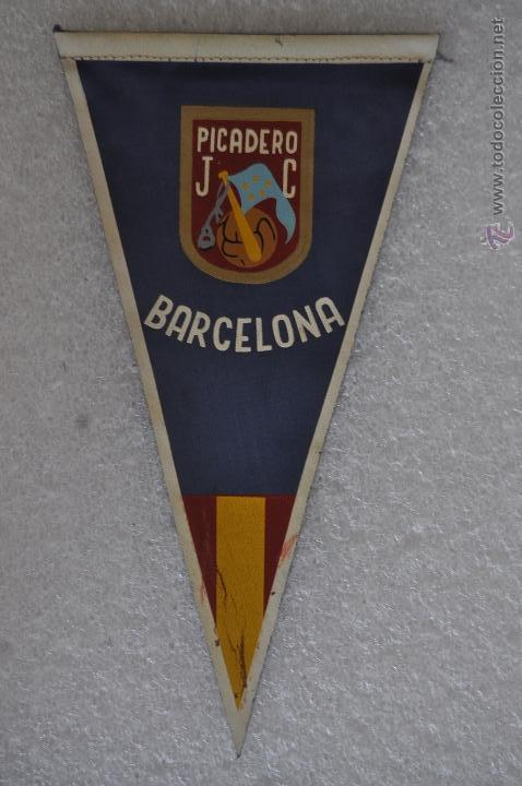 Coleccionismo deportivo: BANDERIN DE PICADERO JC. BARCELONA - Foto 1