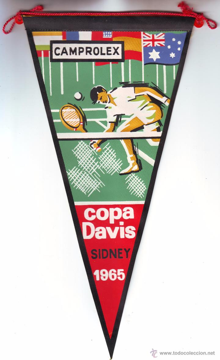 Coleccionismo deportivo: BANDERIN COPA DAVIS DE SIDNEY 1965 - Foto 1