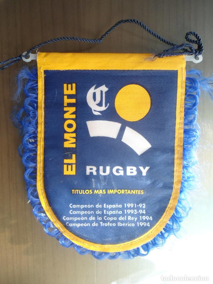 Coleccionismo deportivo: BANDERIN RUGBY - EL MONTE - Foto 1