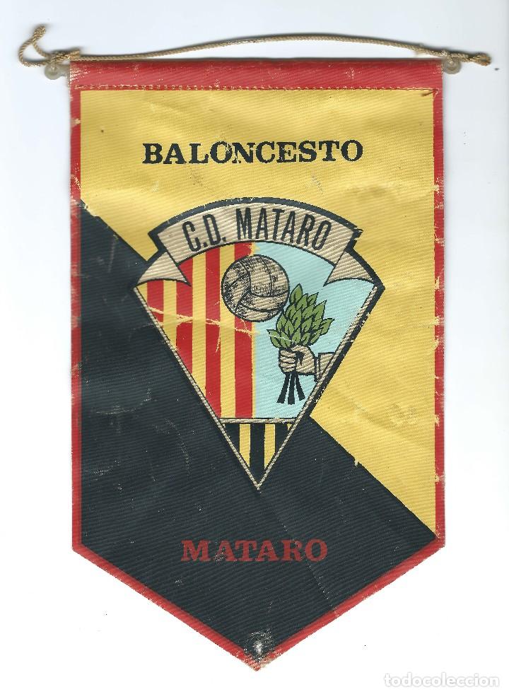 Coleccionismo deportivo: BANDERIN CD MATARO BALONCESTO - Foto 1