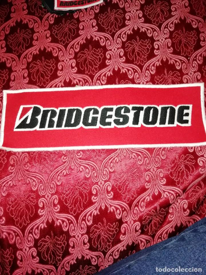 Coleccionismo deportivo: Parche tela Bridgestone bordado 30 cms - Foto 1