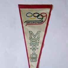 Coleccionismo deportivo: ANTIGUO BANDERÍN COMITÉ OLÍMPICO MEXICANO, MÉXICO JUEGOS OLÍMPICOS AÑOS '80 - ORIGINAL. Lote 266127523
